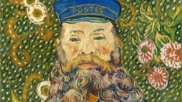 Vincent van Gogh - Portrait of Joseph Roulin, 1889. DETAIL / Resize from 15 to 589 pieces.