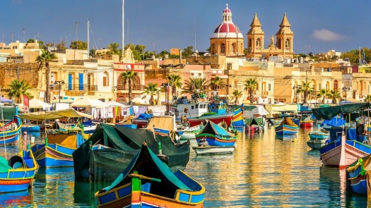 Solve Marsaxlokk Bay, a fishing village in Malta, famous for its ...
