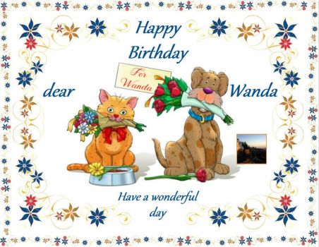 Solve Happy Birthday dear Wanda (wshealy) jigsaw puzzle online with 20 pieces