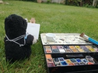 Diggy is painting