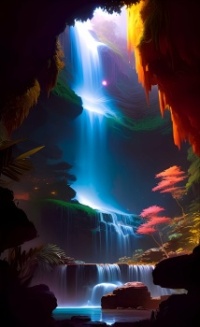 Cavernous waterfall