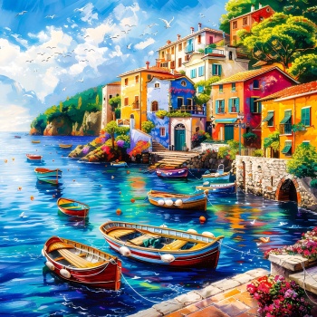 Solve Colorful Harbor 600 jigsaw puzzle online with 600 pieces