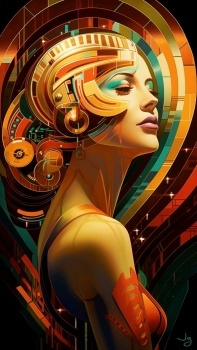 Art Deco Retro Futuristic Fantasia