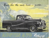Austin A70 pick up brochure.