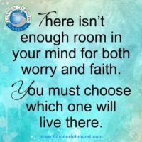 worry or faith
