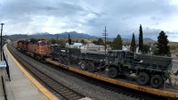 BNSF military train at Kingman, AZ.
