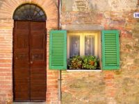Green shutters in Panicale, Italy, by .....antonio.....