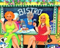Friends at a Bistro