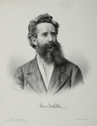Hans Makart (Lithographie von A. Schubert, um 1875)