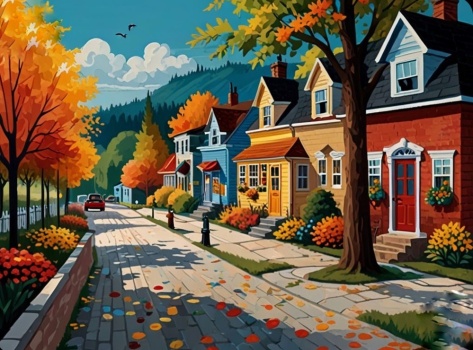 Solve Pretty row homes jigsaw puzzle online with 192 pieces