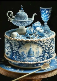 Fancy Blue Cake