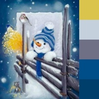 Snowman with Friends (X-Large)