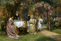 George Sheridan Knowles 1863-1931 - The Tea Party
