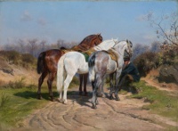Rosa Bonheur (French, 1822–1899), Relay Hunting (1887)