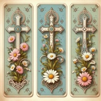 Seasonal Vintage Art - Spring / Easter - Pretty Bookmarks (Resize: 9 - 144 Pieces)