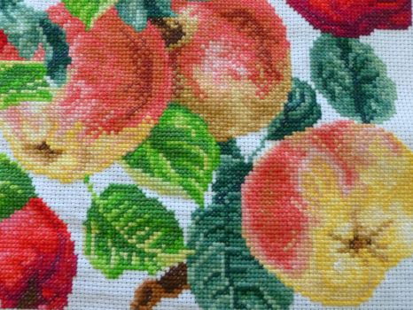 Embroidered apples
