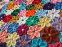Afghan of flowers