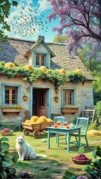 Country Cat, resizable 15 to 375 pieces