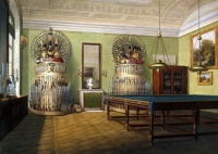 Eduard Hau (German, 1807–1888), Interiors of the Winter Palace: The Billiard Room of Emperor Alexander II