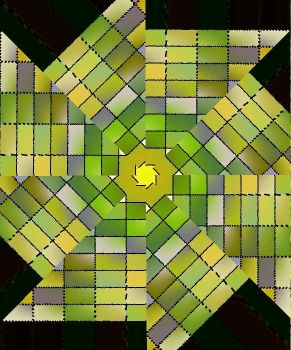 Yellowgreen oblong shapes
