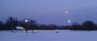 moonrise over the hockey rink