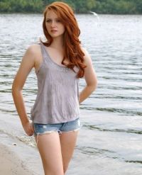redhead on shore