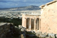 Temple of Athena Nike (on the Acropolis overlooking Athens).