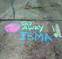 my neighbor and good friend down the street drew this on my driveway...