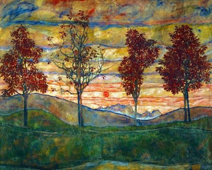 Egon Schiele's "Four Trees"