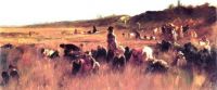 Cranberry Pickers, Nantucket by Eastman Johnson