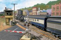 model-train crossing