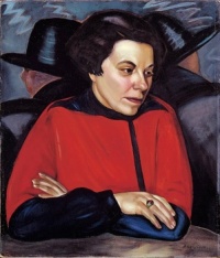 Prudence Heward - (Canadian, 1896-1947) - At the Cafe (Miss Mabel Lockerby), c. 1929. / Resize from 9 to 255 pieces.