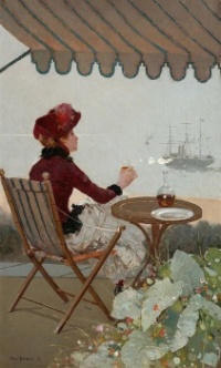 Seaside Café (1884) Jean Béraud (French, 1849-1935)