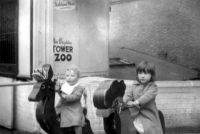 My sister and me on a day out in New Brighton 1954