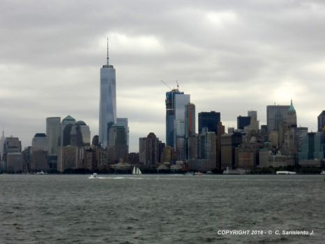 USA – New York – Skyline - View from Staten Island Ferry