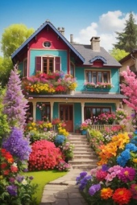Pretty house, beautiful flowers 🌼🌹🌼🌹...