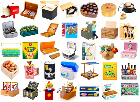 Solve THINGS IN BOXES jigsaw puzzle online with 70 pieces