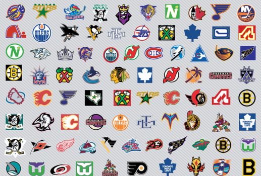 Solve Old NHL Logos jigsaw puzzle online with 104 pieces