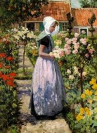 woman in  garden