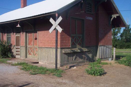 Old Carmen, Oklahoma, train depot