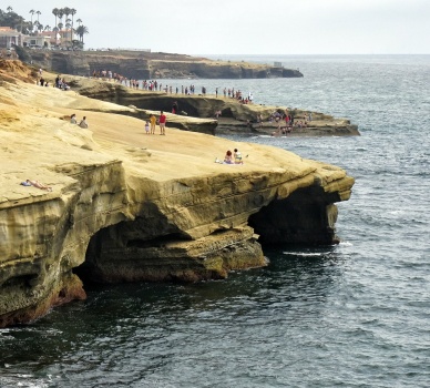 Solve Sunset Cliffs - San Diego Ca - Caves & Jumpers jigsaw puzzle ...