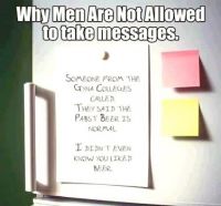 My chuckle for the day came in an email.