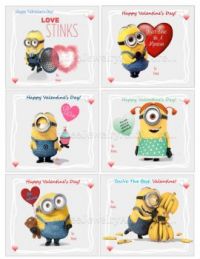 minions valentine's Day cards