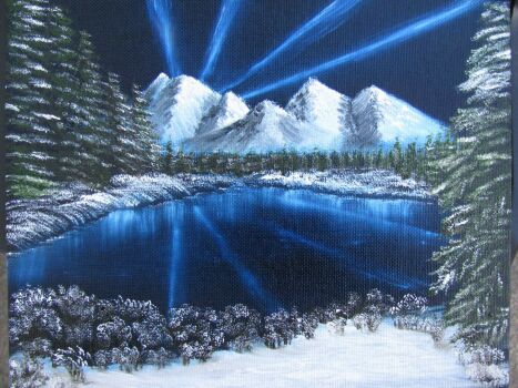 My Northern Lights Oil Painting