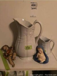 Ceramics, ewer, figurines,  auction Lot 406