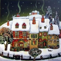 Art - Snowy Village Streets 1 Christmas City (9 - 81 Pieces)