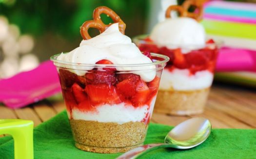 Strawberry Pretzel Sandbar Summertime Dessert Cups - Chad A Elick