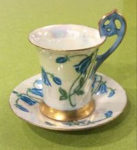 Demitasse with blue flowers