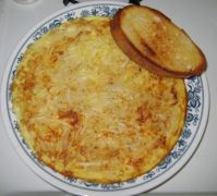 Hashbrown Omelet with Fried Toast