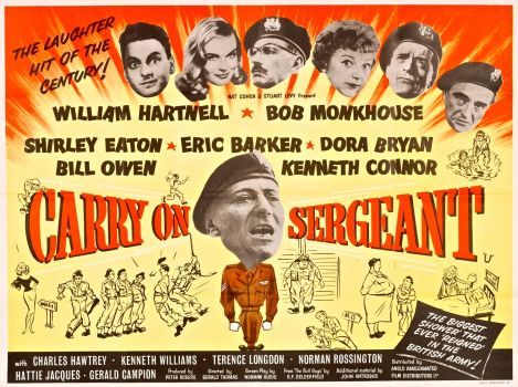 Solve CARRY ON SERGEANT - 1958 POSTER jigsaw puzzle online with 300 pieces